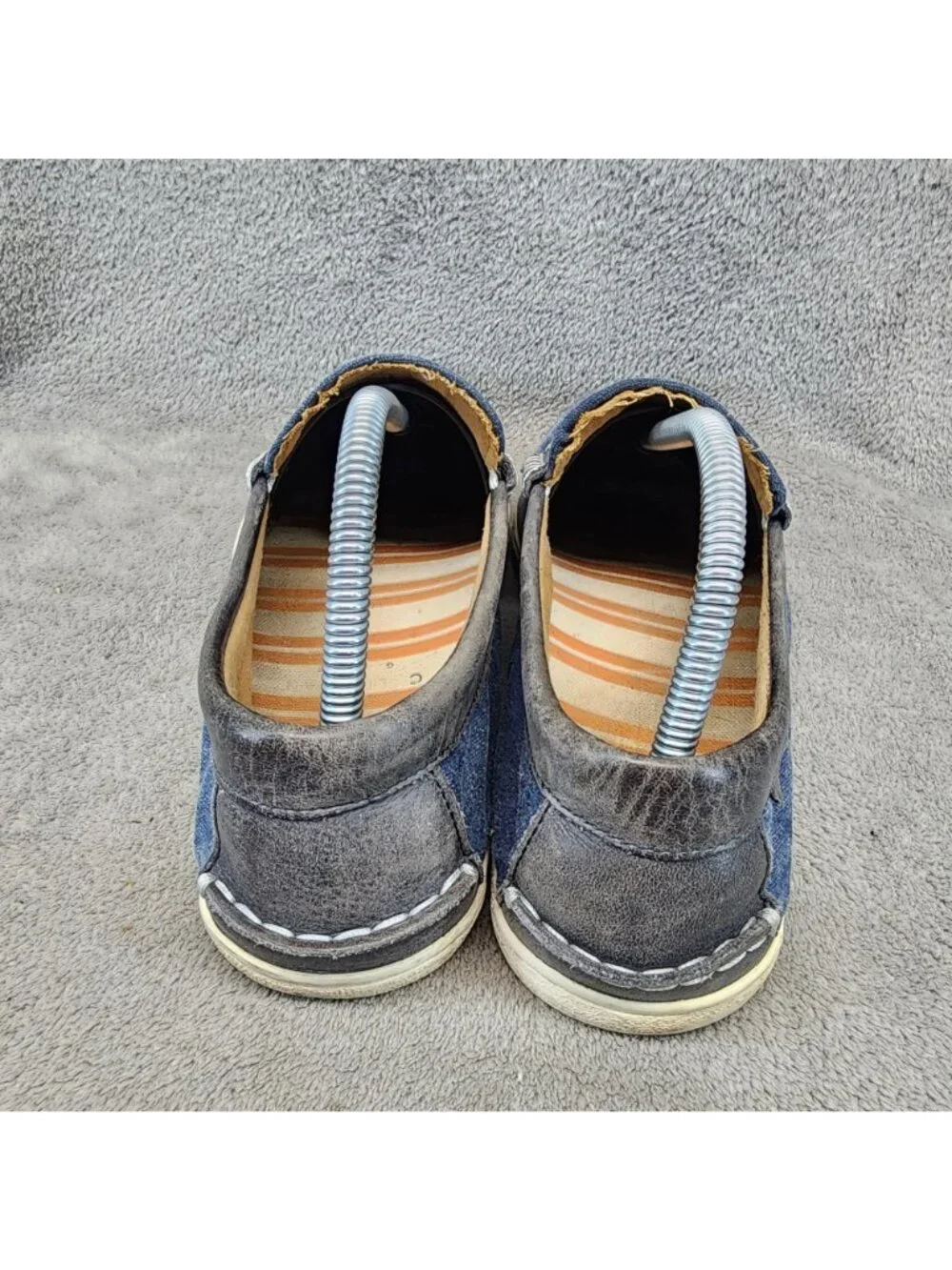 Cole Haan Shoes Mens Size 8.5 Blue Canvas Slip On Loafers *Read*
